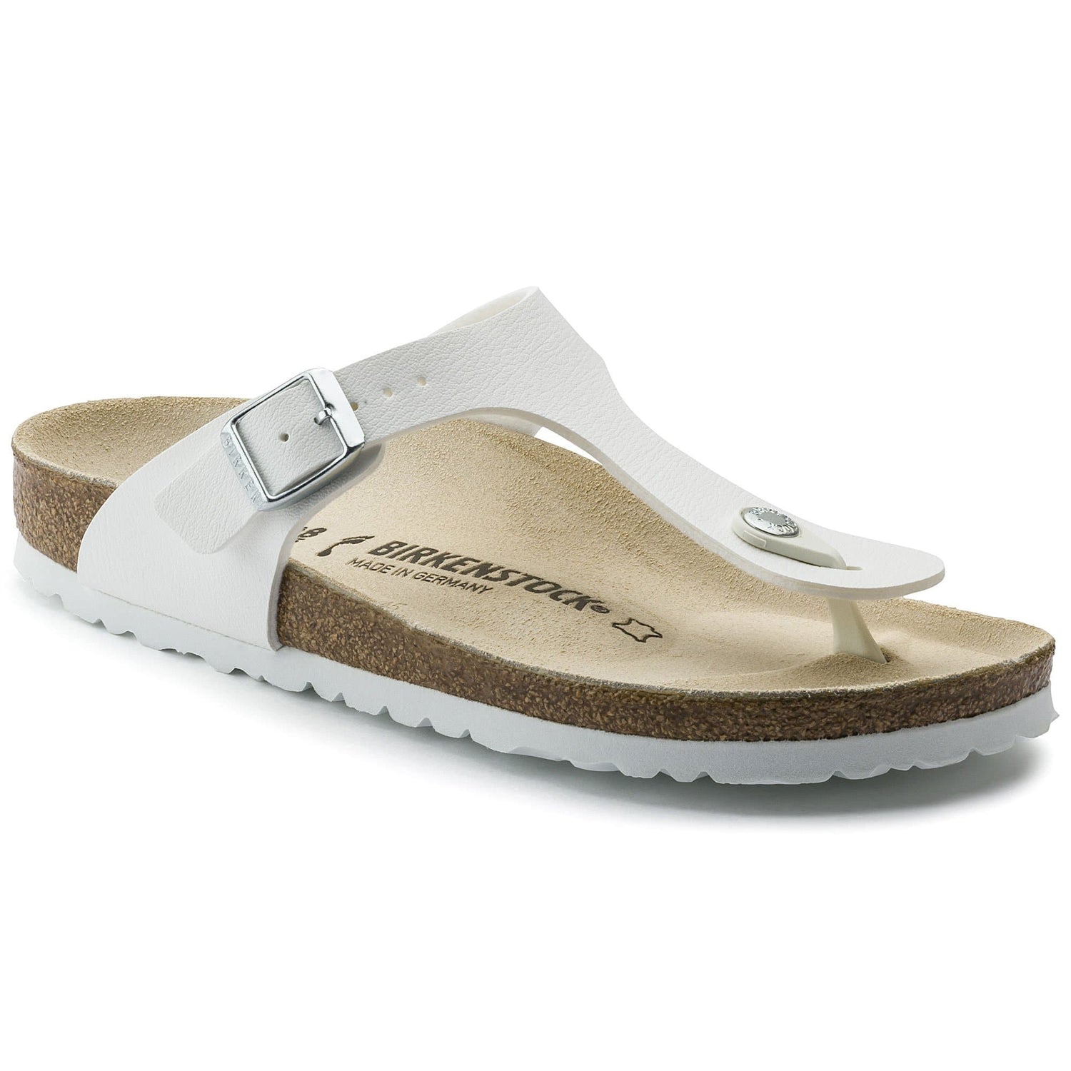 BIRKENSTOCK Gizeh Birko-Flor White Sandals 